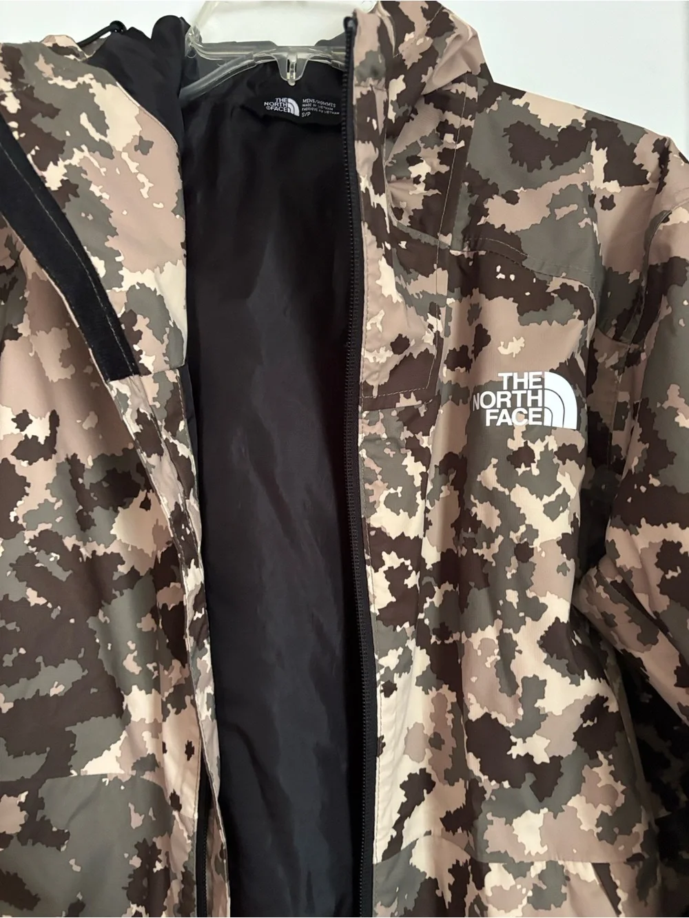 The North Face Brown & Tan Camo Shell Jacket